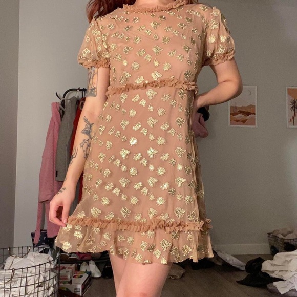 For Love and Lemons “GOLDEN GARDEN TULLE MINI DRESS” - Picture 2 of 3